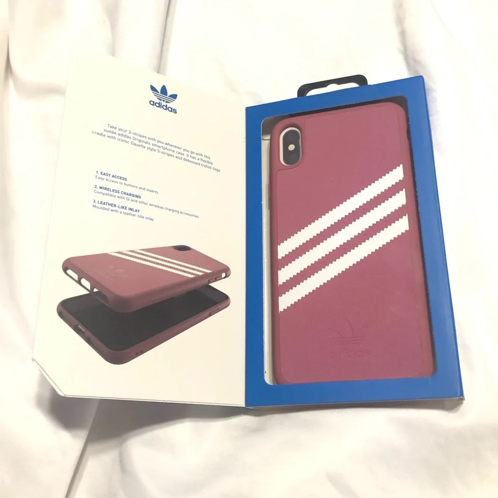 🛑CLEARANCE‼️ 🆕 Adidas iPhone case 6.5” magenta and white